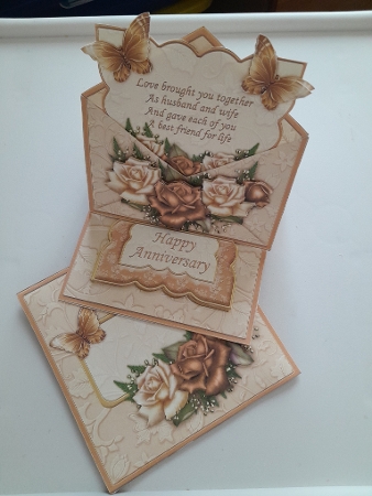 Coffee Roses Envelope Easel Kit Birthday or Anniversary by Jacqueline Sinden