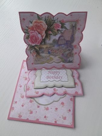 Vintage Cottage Garden Easel Card Kit & Decoupage by Jacqueline Sinden