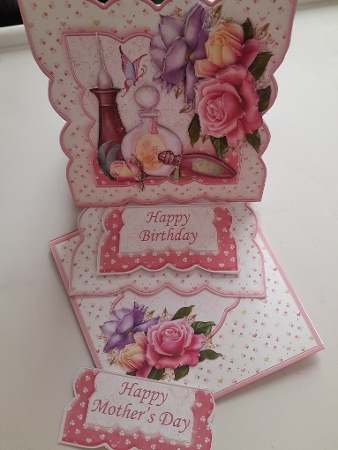 Perfume & Roses Easel Card Kit & Decoupage by Jacqueline Sinden