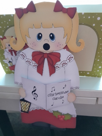 3D on the Shelf Card Kit - Christmas Little Choirgirl by Jacqueline Sinden