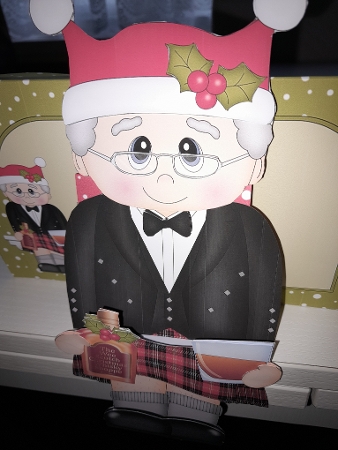 3D on the Shelf Card Kit - Christmas Scottish Whisky Drinker by Jacqueline Sinden