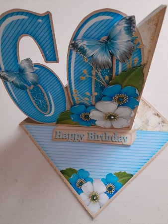 Vintage Easel 60th Birthday Card Kit 1180 by Jacqueline Sinden