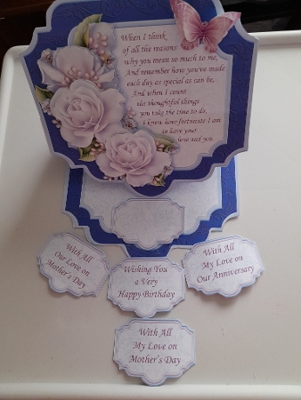 WHEN I THINK VERSE Large Easel Card Kit & Decoupage 7.7 All Occasions by Jacqueline Sinden