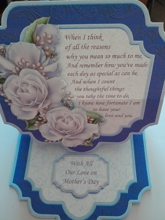 WHEN I THINK VERSE Large Easel Card Kit & Decoupage 7.7 All Occasions by Jacqueline Sinden