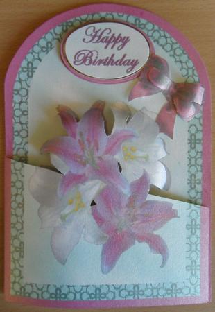 Cutaway Pink& White Lilies by Jacqueline Wardle