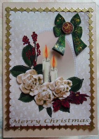 Christmas Flowers and Candles by Jacqueline Wardle