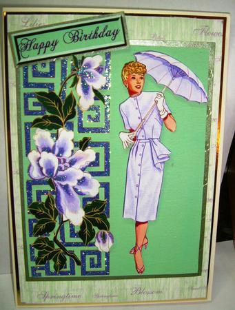 Springtime Lady in Lilac by Jae Sutherland