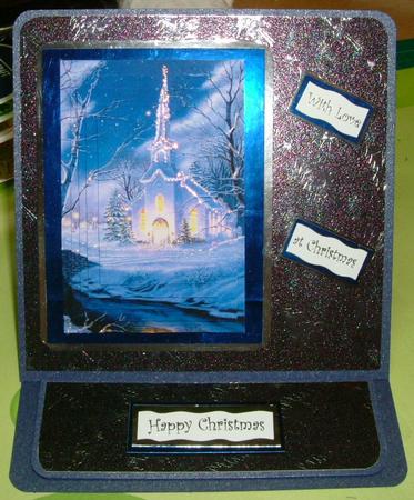 Christmas Church at Night Pyramid Toppers by Jae Sutherland