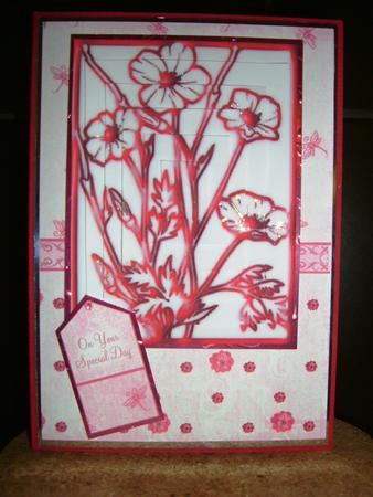 Embossed Effect Poppy Pyramid Sheet by Jae Sutherland