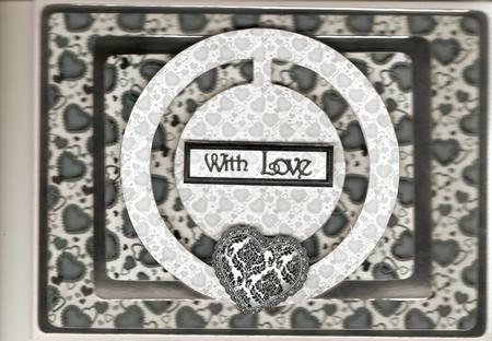 Black Lace Heart Circle Penny Slider by Jaime Hubard