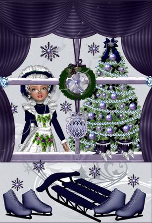 Through My Window Christmas Wavy Corner Stacker by Jan Barcelo