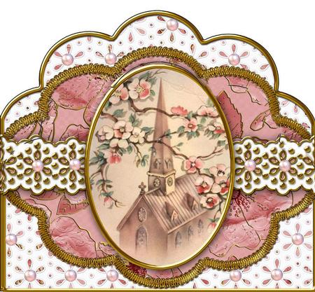 Blossom Church Anglaise Scallop Bottom Stacker by Jan Barcelo