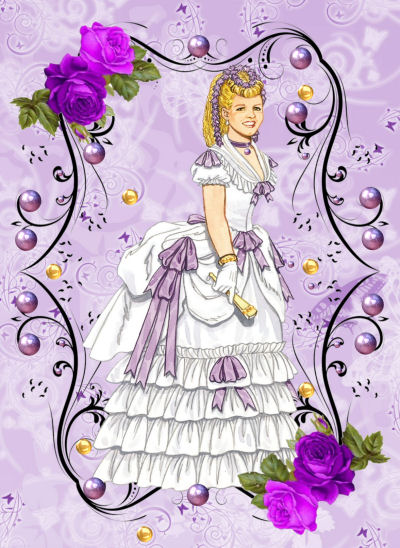 Elegant Victorian Lady A4 Topper by Jan Barcelo