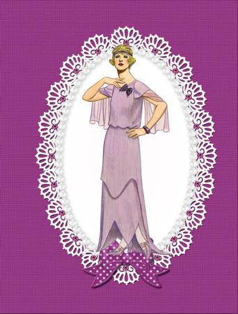 Pearls and Lace Card Front or Insert by Jan Barcelo