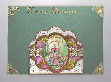 Christmas Carol Singers Scallop Bottom Stacker by Jan Barcelo