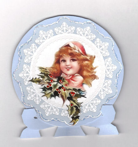 Holly Girl-plate Card by Jan Barcelo