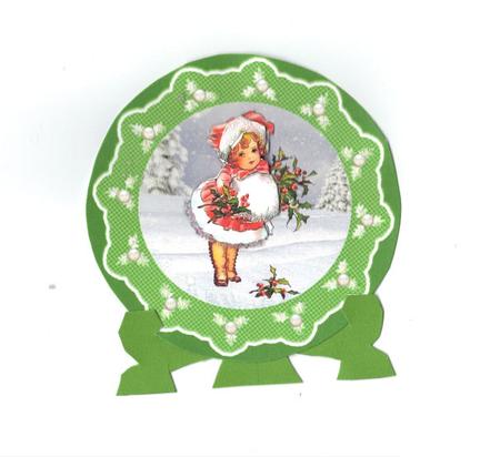 Holly for Christmas-plate Card by Jan Barcelo