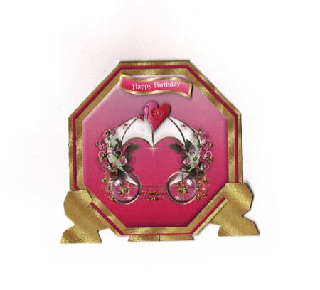 Beautiful Fantasy Carriage Plate & Stand Card by Jan Barcelo