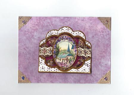 Lavender View Anglaise Scallop Bottom Stacker by Jan Barcelo