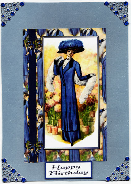 Vintage Lady in Blue by Jan Barcelo