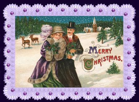 An Old Fashioned Xmas A4 Cardfront by Jan Barcelo
