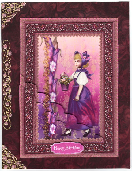 Vintage Flower Girl Pocket Card and Tags by Jan Barcelo