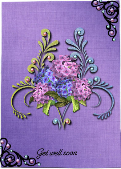 Daisies on Metallic Lace Matching Backing Paper by Jan Barcelo
