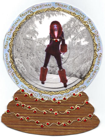Snow Globe Girl in Snow by Jan Barcelo