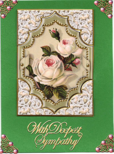 Cream Roses Diamond 7x5in Easy Decoupage Step by Step by Jan Barcelo