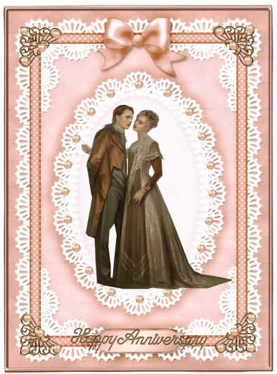 A4 Pearls, Lace and Ribbon Plain Card Base by Jan Barcelo