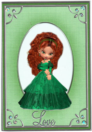 A5 'silver Metallic Frame' Card Front or Insert by Jan Barcelo