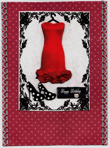 Red Dress Decoupage by Jan Barcelo