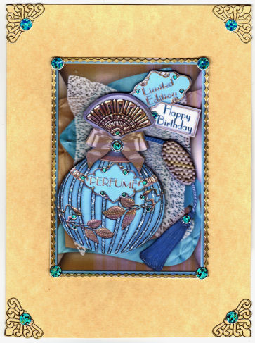 Aquamarine Perfume 7x5in Decoupage Step by Step Sheet by Jan Barcelo