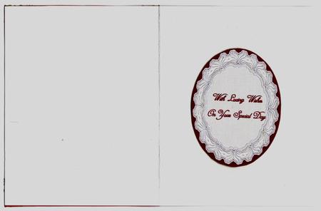 Art Deco Lady N Lace in Red Plate Card- Sentiment Panels by Jan Barcelo