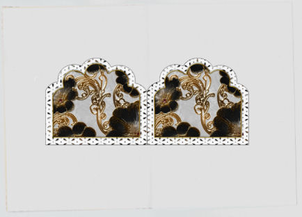 Opera Lady Embroidery Anglaise Matching Card Insert by Jan Barcelo
