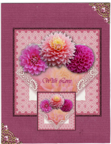 Delightful Dahlias 8x8 Topper Sheet - with Love by Jan Barcelo