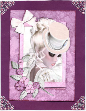 Top Hat Totty Decoupage by Jan Barcelo