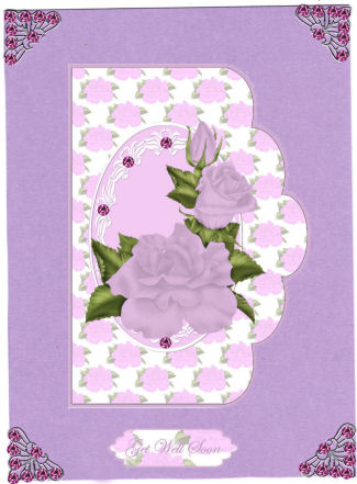 Lilac Scallop Edge Card by Jan Barcelo