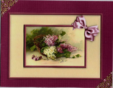 Purple & White Flowers Quick Card by Jan Barcelo