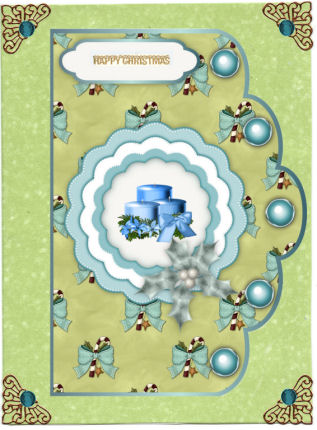 Christmas Stockings and Candycanes Scalloped Card Fronts by Jan Barcelo