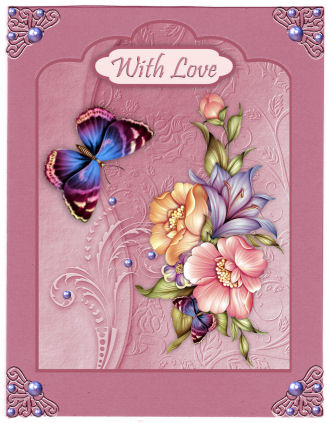 Floral Fantasy Quick Cut and Fold Card by Jan Barcelo