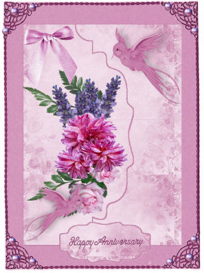 Scalloped Envelope with Birds and Flowers by Jan Barcelo