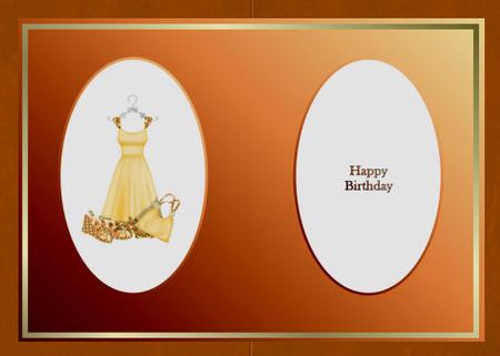 Yellow Outfit Birthday Insert by Jan Barcelo
