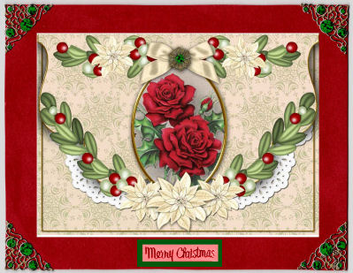 Christmas Roses Fancy Flap Decoupage Step by Step Sheet by Jan Barcelo