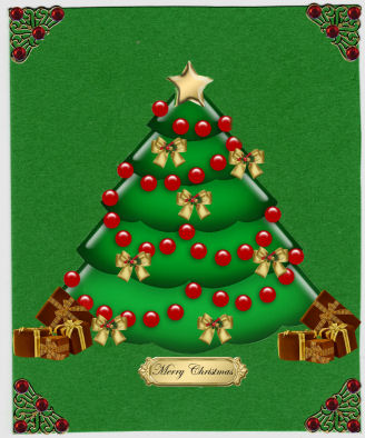 Xmas Tree Shaped Card by Jan Barcelo