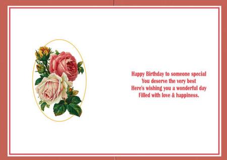 Vintage Birthday Floral Insert by Jan Barcelo