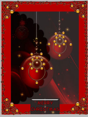 Christmas Bauble Mock Envelope Card Sheet by Jan Barcelo