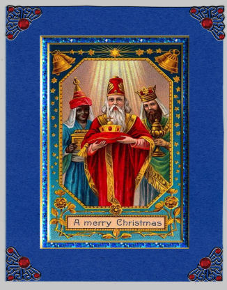 Christmas We Three Kings Octagon Pyramid Topper by Jan Barcelo