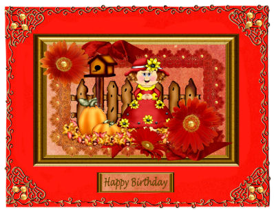 Autumn Season Decoupage Topper by Jan Barcelo