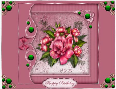The Glory Rose Square Card Front with Step by Step by Jan Barcelo